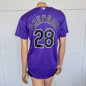 Colorado Rockies Nolan Arenado #28 Majestic MLB Purple Player Replica Jersey